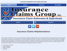Tablet Screenshot of insuranceclaimsgroup.com